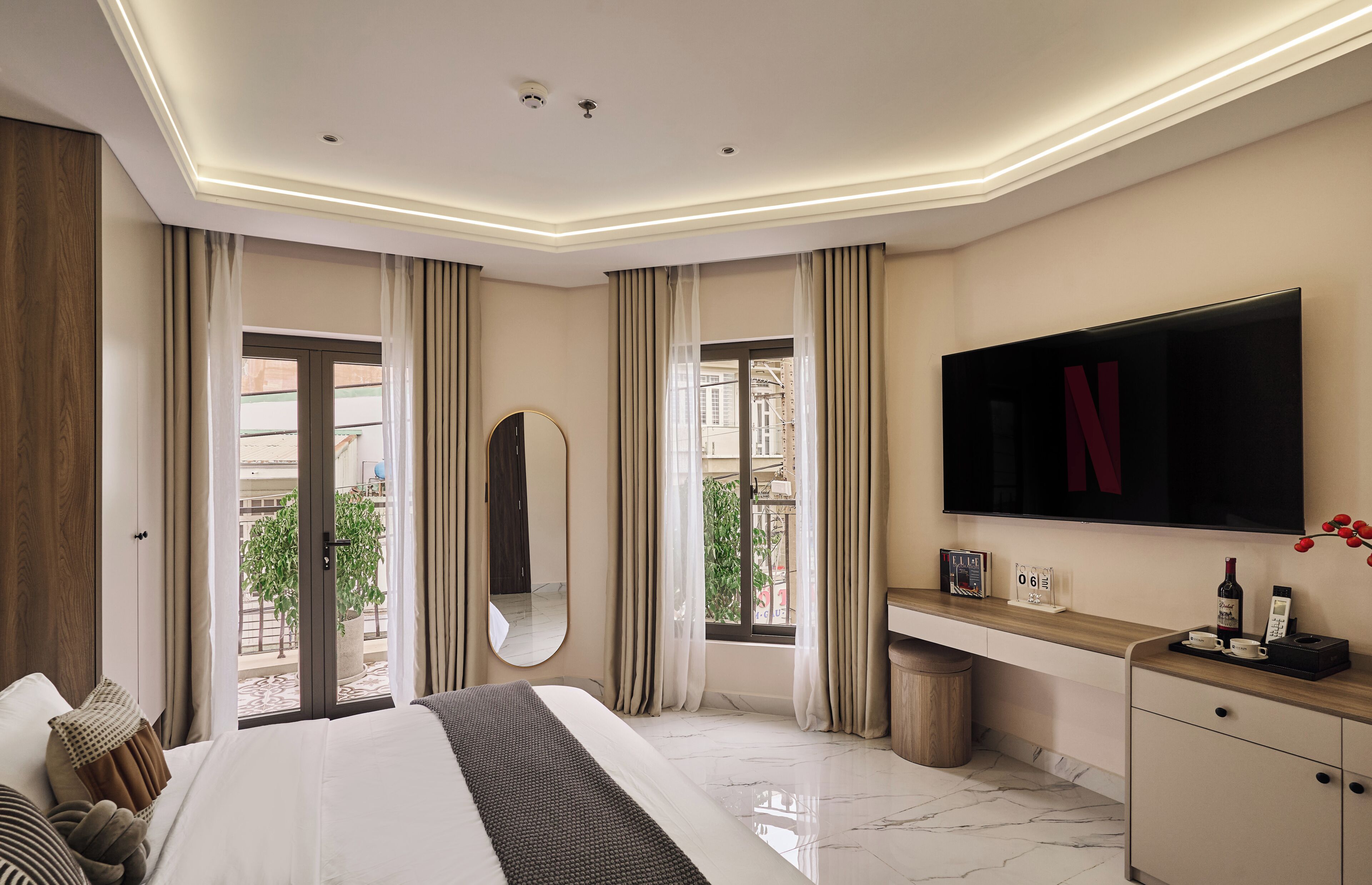 Romantic Double Room, City View | Premium bedding, desk, free WiFi