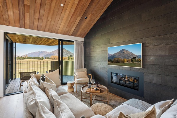 Living room with view