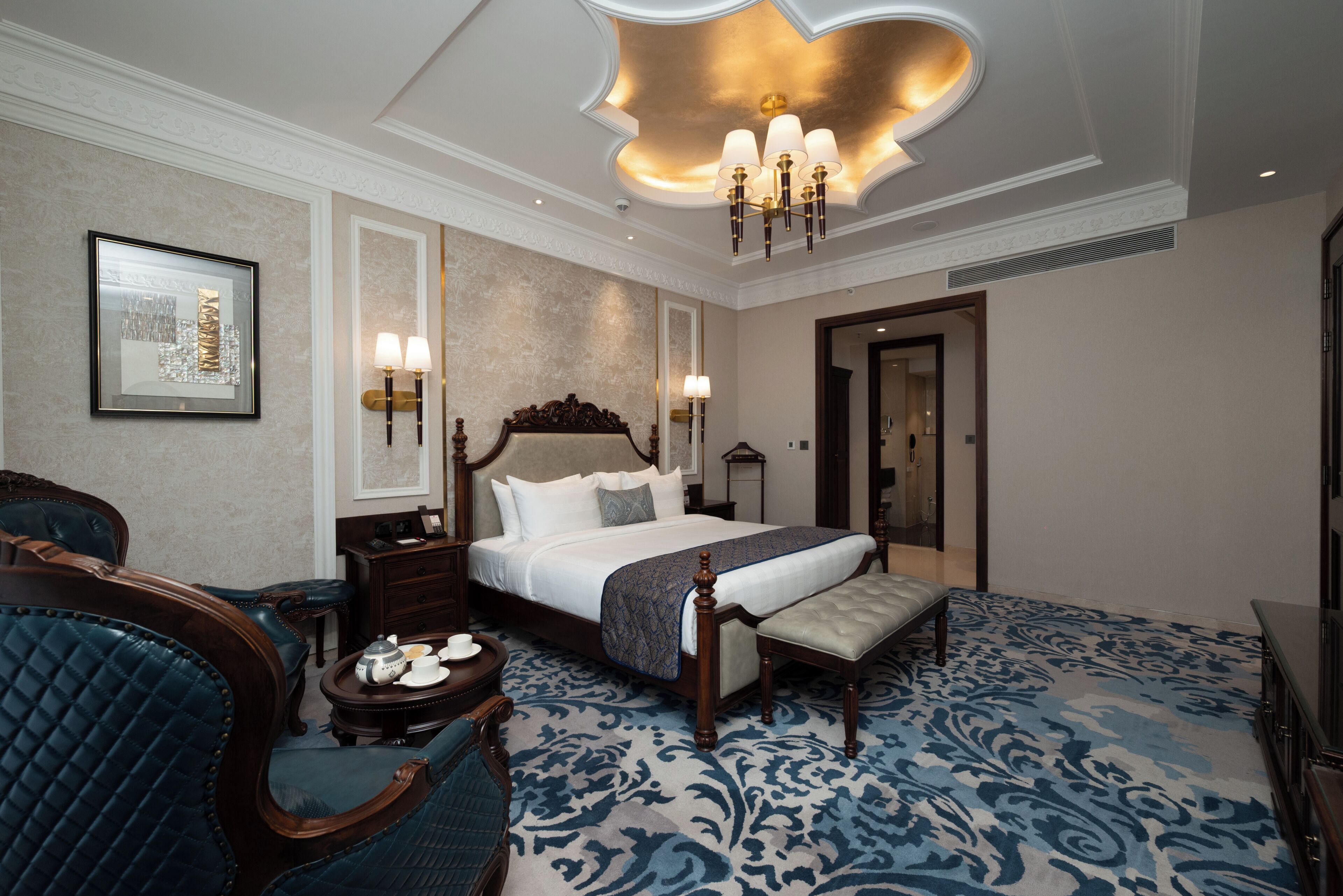 Suite presidencial | Ropa de cama de alta calidad y minibar 
