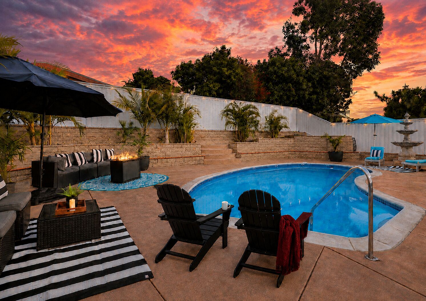 Outdoor pool, a heated pool
