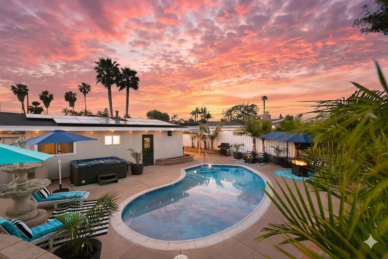 Outdoor pool, a heated pool