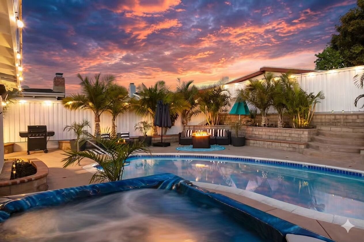 Piscine extérieure, piscine chauffée