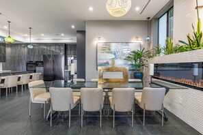 Dining - Gated New Designer 6bd/7ba Estate w Pool & Spa, Guest house, Elevator, & Views! (Los Angeles)