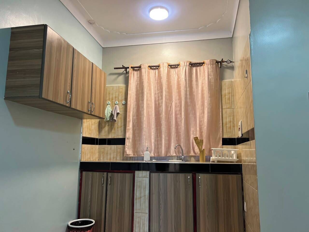Shower, towels, soap, toilet paper