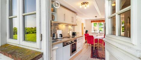 Fridge, oven, stovetop, dishwasher