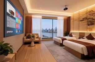 Quarto duplo superluxo, vista para a cidade | Spa
