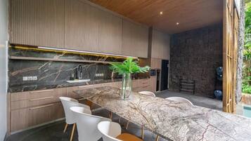 Luxury Villa, 4 Bedrooms, Private Pool | Private kitchen | Eco-friendly cleaning products, paper towels