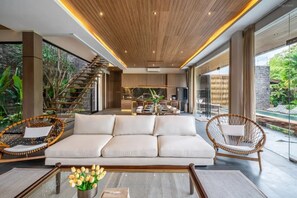 Luxury Villa, 4 Bedrooms, Private Pool | Living area - Lila Villa Pererenan (Badung)