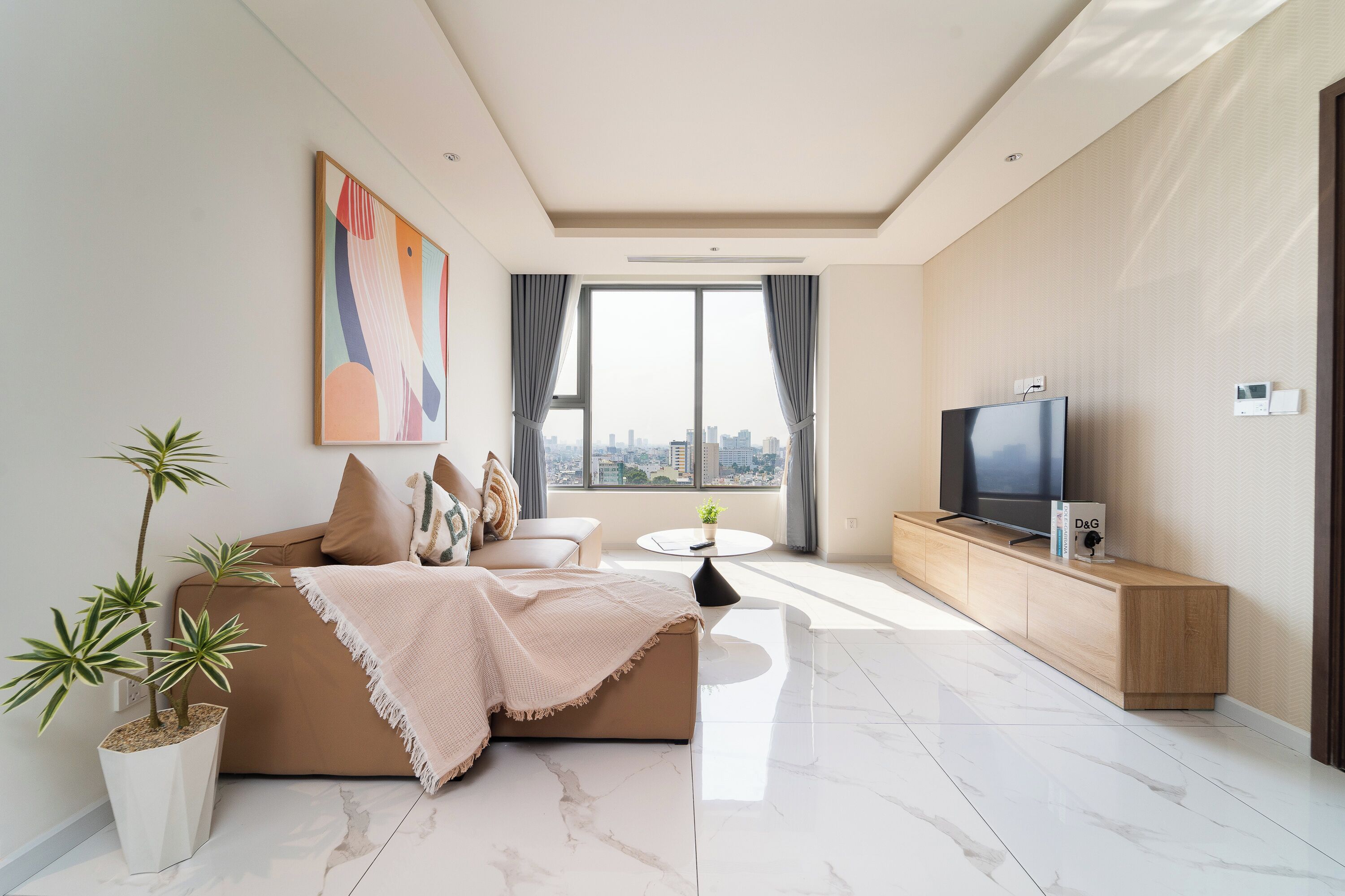 Appartamento Comfort, 2 camere da letto, vista città | Area soggiorno