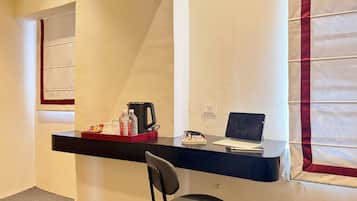 Comfort Room | Individually decorated, individually furnished, desk, laptop workspace