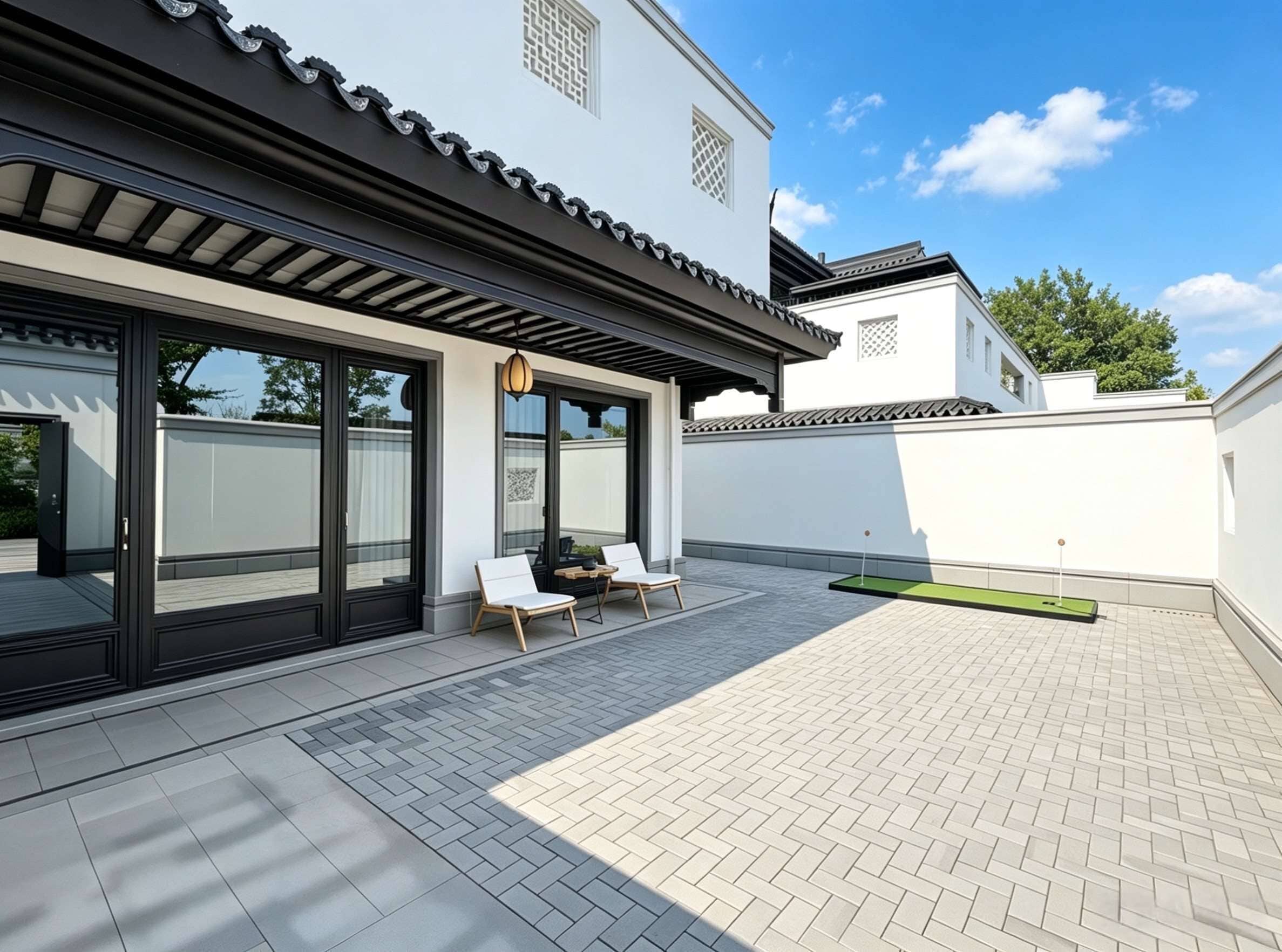 Superior villa, uitzicht op golfbaan | Donzen dekbedden, een bureau, een laptopwerkplek