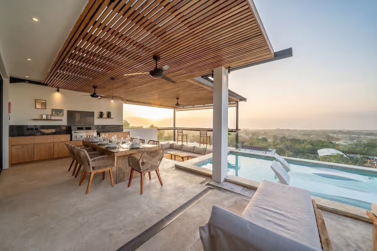 Luksus-villa - 4 soveværelser - privat pool - byudsigt | Udendørs spisemuligheder