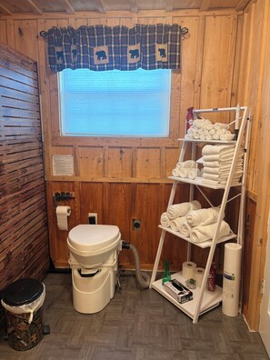 Shower, hair dryer, towels, soap - Cozy 2-bedroom cabin,sleeps 5, located on a private Ln,Close to Cooks Forest. (Tionesta)