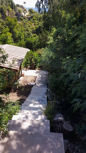 Chalet dans un écrin de verdure, vue mer, Calme absolu, Animal compagnie accepté
