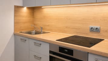 Comfort-Studiosuite, Stadtblick | Eigene Küche