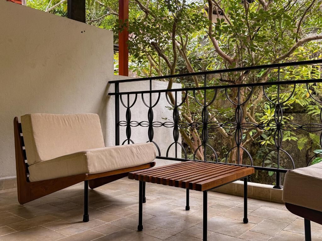 Dobbeltrom – deluxe, balkong, hageutsikt | Terrasse/patio