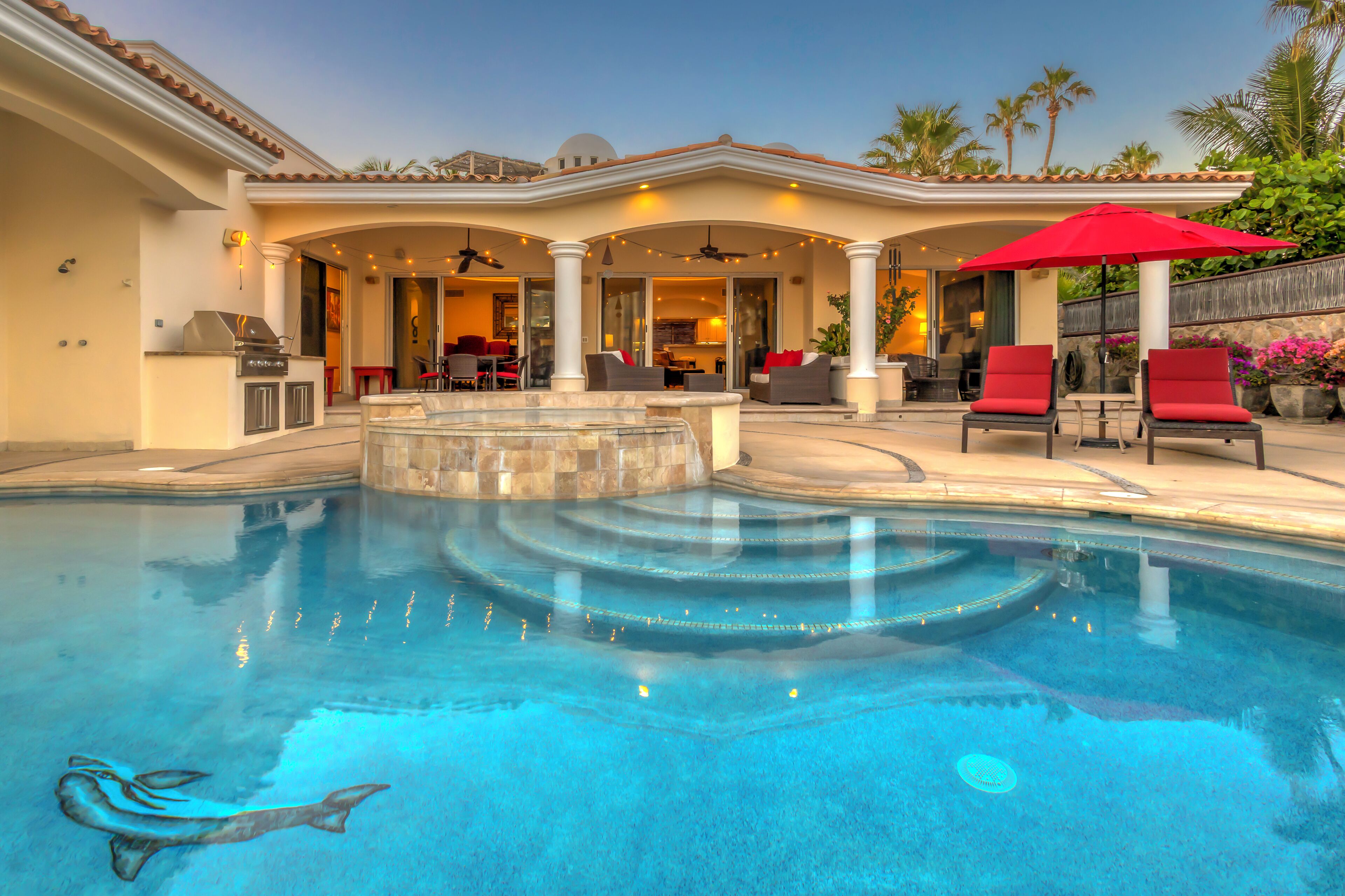 A heated pool