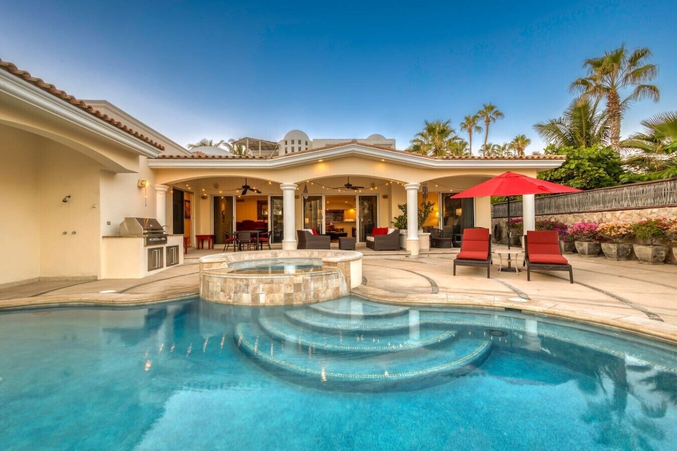 A heated pool