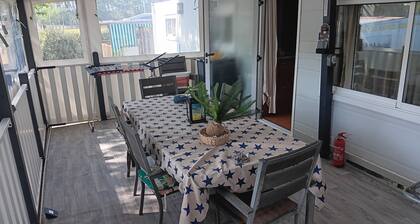 Loue mobilhome66 m2 3 bedrooms 2 bathrooms 2 wc covered terrace velo.....