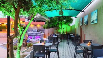 Comfort Double or Twin Room, Pool View | Outdoor dining
