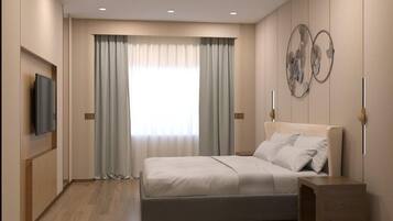 Superior Double or Twin Room | Minibar, desk, blackout drapes, iron/ironing board