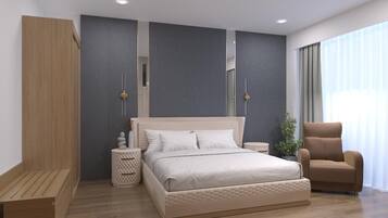 Superior Double or Twin Room | Minibar, desk, blackout drapes, iron/ironing board