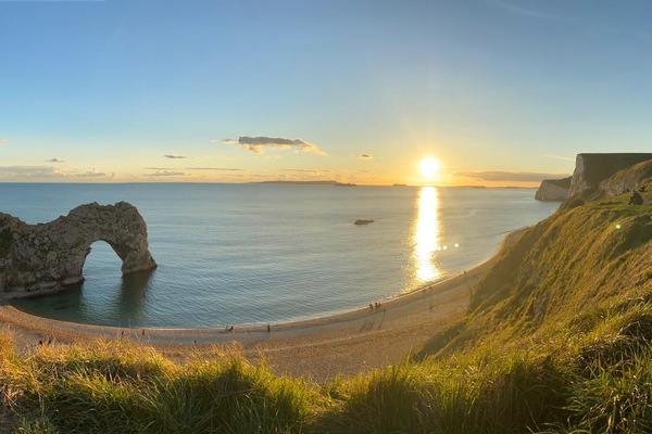The world famous Durdle Door on the Jurassic Coast is just 20 mins drive