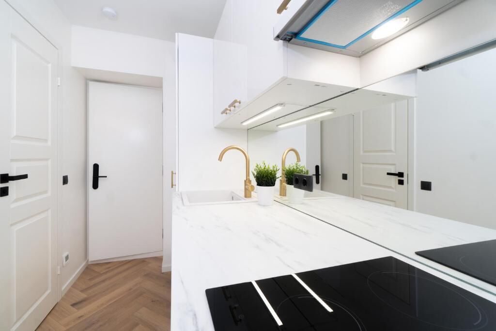 Fridge, stovetop, cookware/dishes/utensils