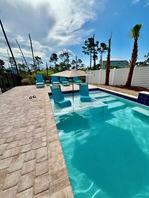 Pool - Luxury Coastal Retreat Near Beach & Bay Private Pool + Tesla Charger (Port St. Joe)