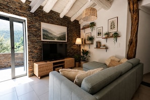 Smart-TV, Kamin, Bücher