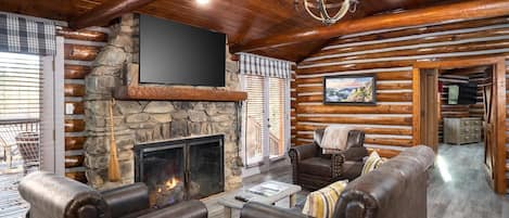 Hus - 1 kingsize-säng (Buckhorn Hideaway) | Vardagsrum