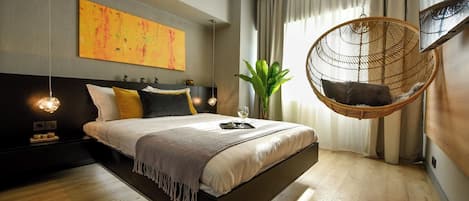 Căn hộ Premium, 1 giường đôi, không hút thuốc | Màn/rèm cản sáng, bàn ủi/dụng cụ ủi quần áo