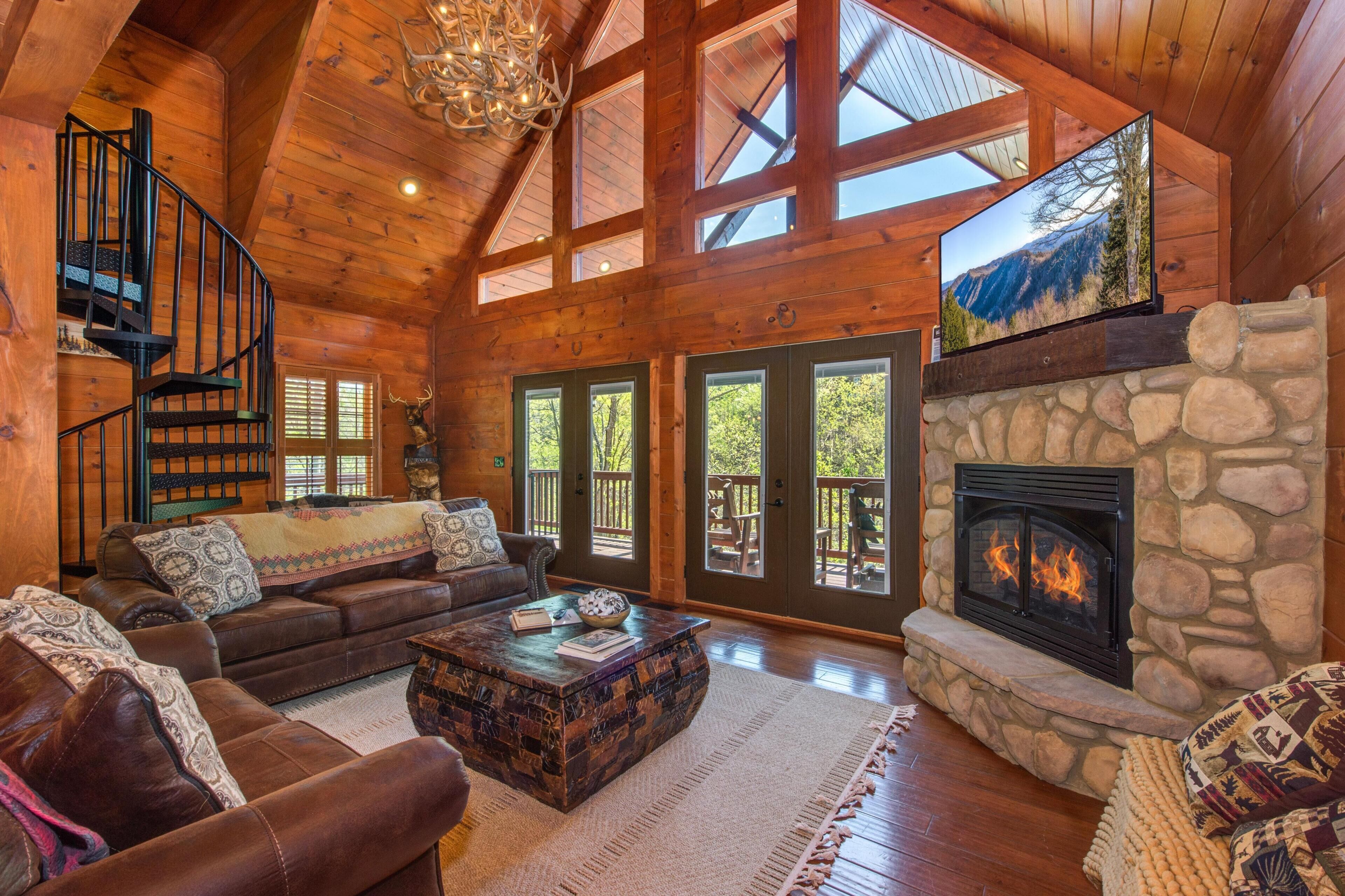 Casa, varias camas (The Buckhorn) | Área de sala de estar