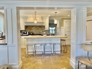 Fridge, microwave, oven, stovetop - Beautiful 4-bedroom home with harbor view (Cohasset)