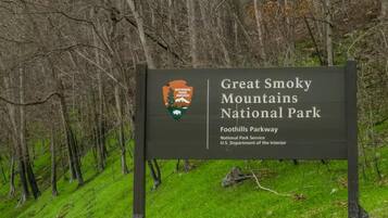 A sign for Great Smoky Mountains National Park.