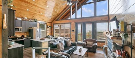 Casa, varias camas (Picadilly Perch) | Área de sala de estar