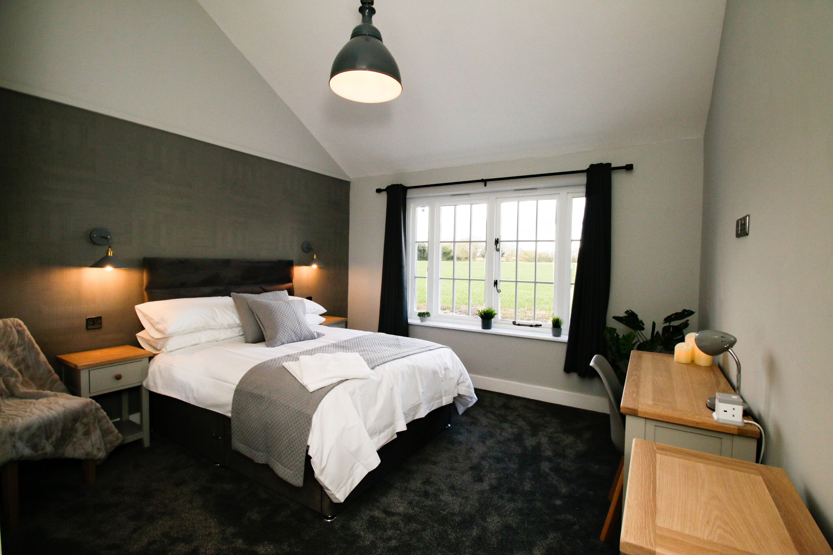 Deluxe Double Room, Garden View | Desk, laptop workspace, iron/ironing board, free WiFi