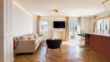Apartment (2 Bedrooms) | Living area | 55-inch Smart TV with digital channels