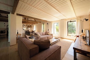 Fernseher, Kamin, Stereoanlage, Arbeitsbereiche