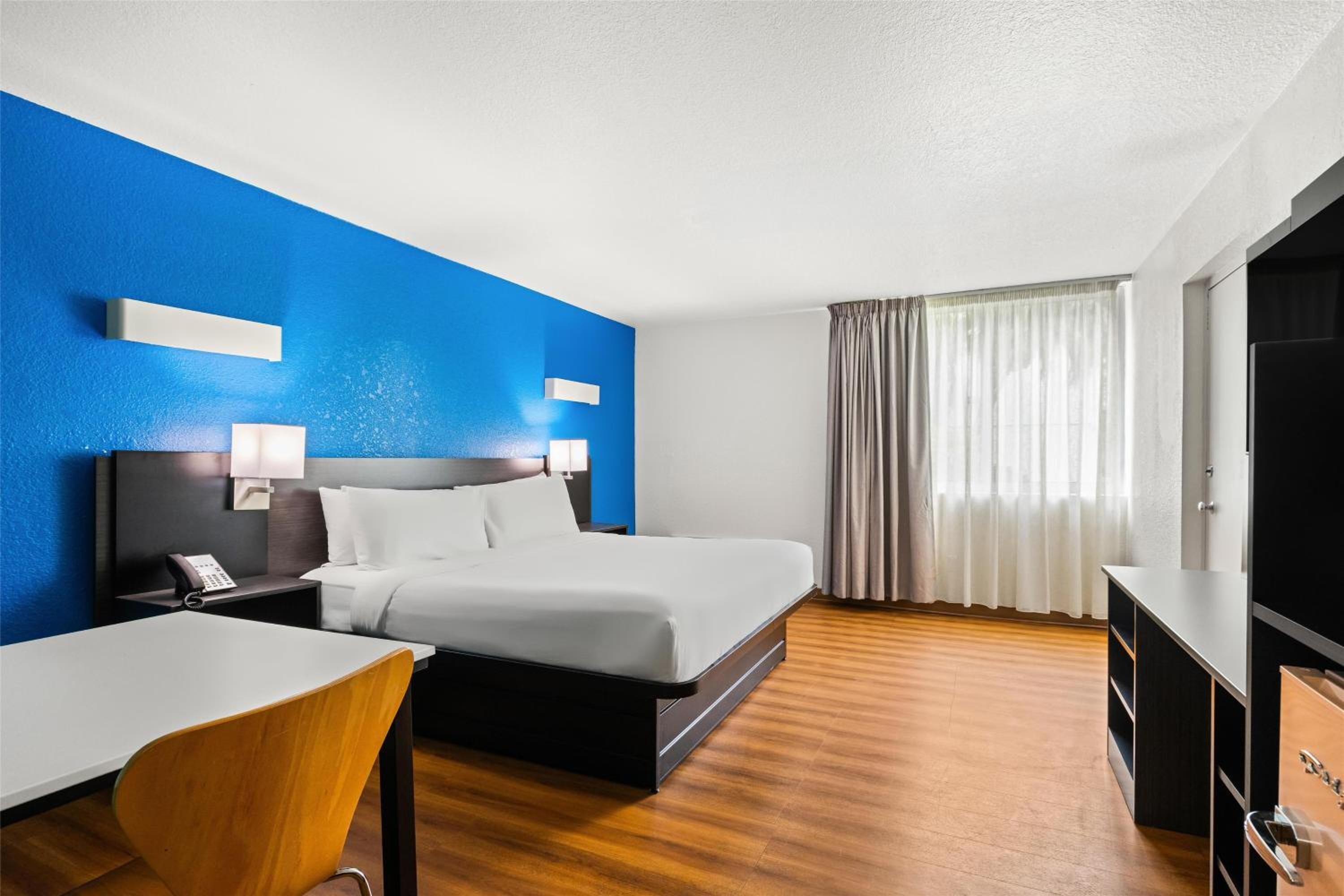 Bedroom. Interior and views may vary based on location and availability