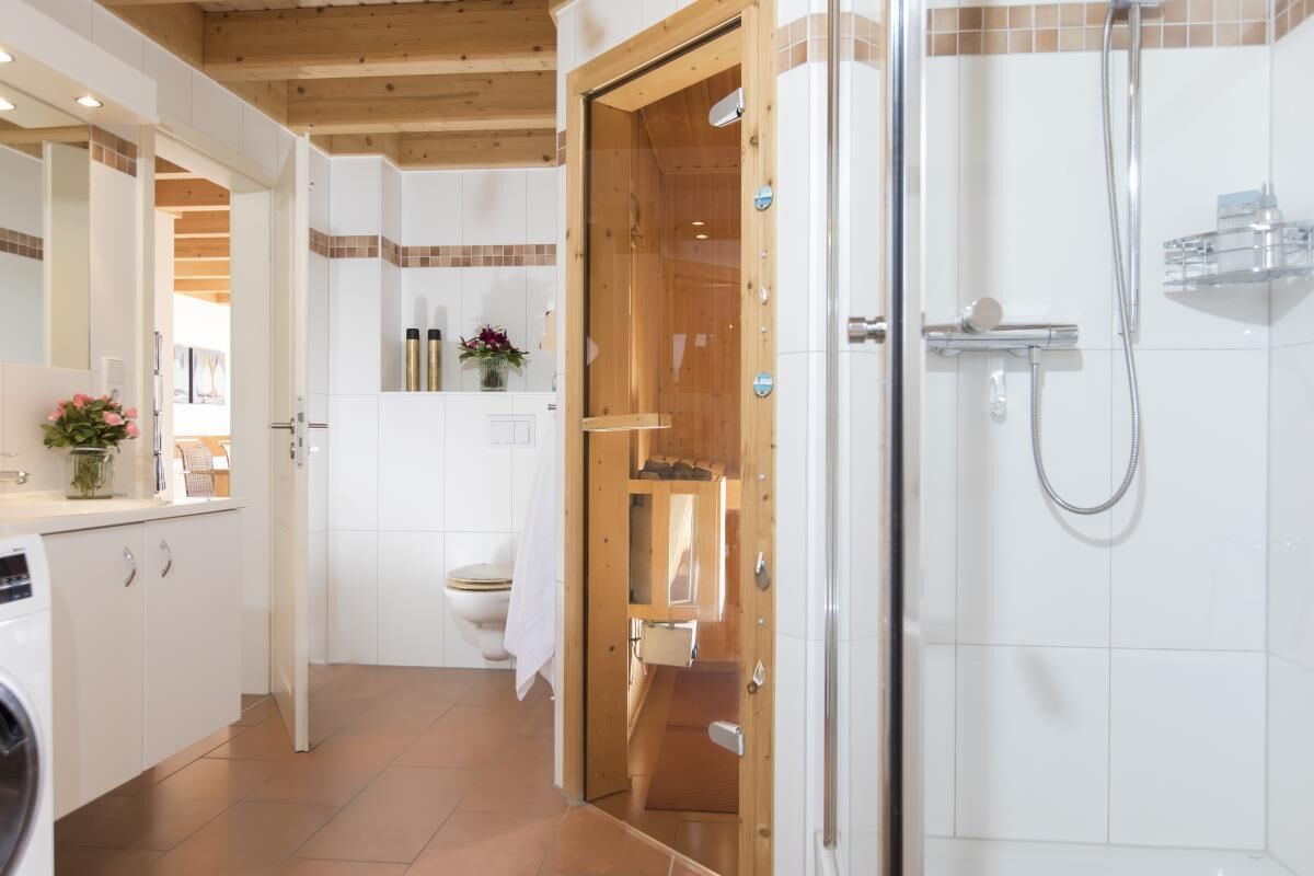 Een douche, een bubbelbad, een haardroger