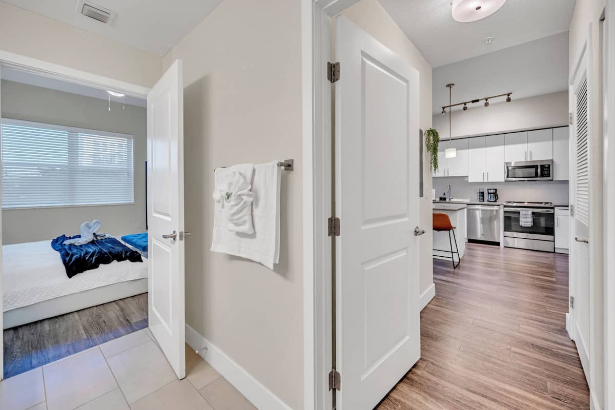 Apartment, 1 Bedroom, Kitchen, City View | Soundproofing, iron/ironing board, free WiFi