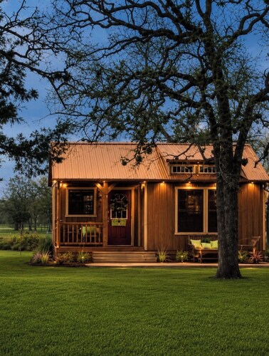 Round Top Designer Retreat Queen Bed Cabin at Reindeer Ranch DANCER