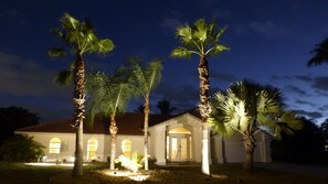 Exterior - Waterpark Style Pool With Hot Tub in Grotto With Waterfall and Bridge Over Pool (Cape Coral)