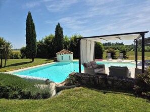 Pool - Quiet, unoverlooked country house with private saltwater pool (Lacaussade)