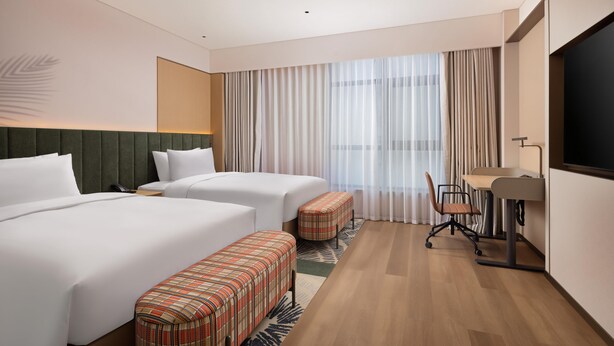 Deluxe Room, 2 Single Beds | Free WiFi - Hilton Garden Inn Chengdu Jinnan Tianjie (Chengdu)