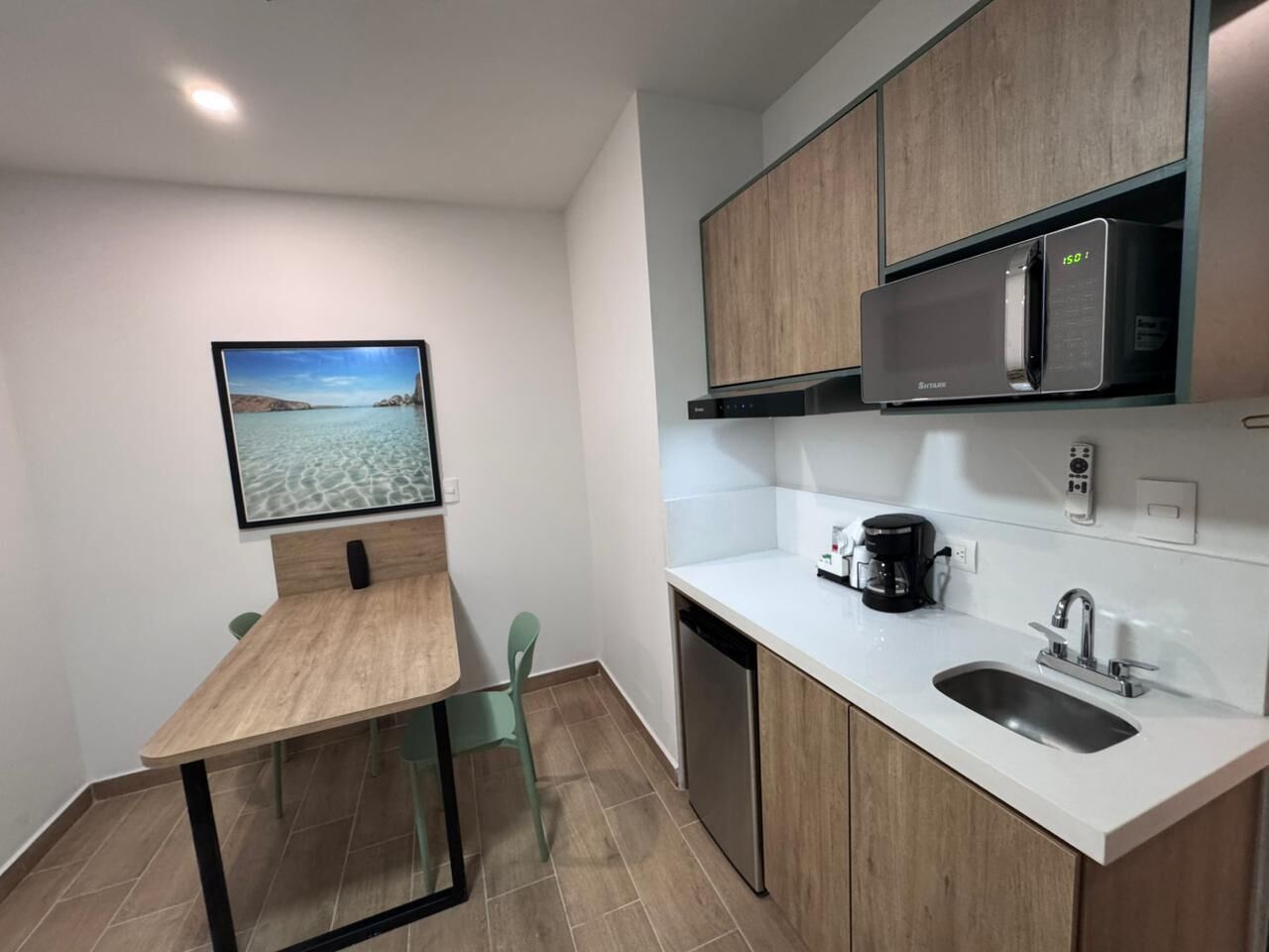 Superior King Size Bed with Work Area | Private kitchen