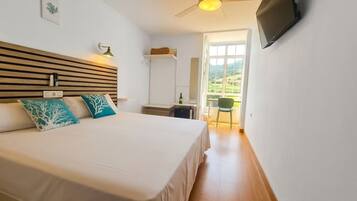 Desk, free WiFi, bed sheets