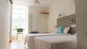 Desk, free WiFi, bed sheets