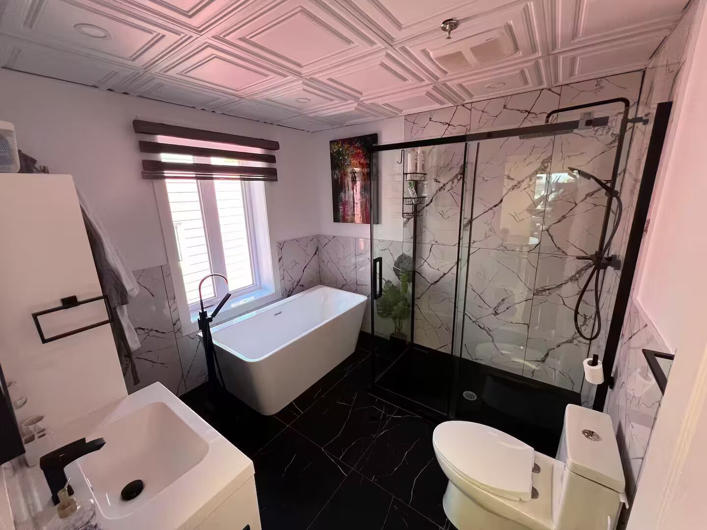 Towels, soap, toilet paper
